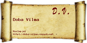 Doba Vilma névjegykártya